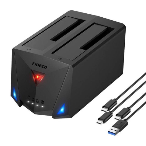 Stacja dokująca/klonowania dysków HDD/SSD FIDECO YPZ220B (USB 3.2, SATA I/II/III) Stacja dokująca/klonowania dysków HDD/SSD FIDECO YPZ220B (USB 3.2, SATA I/II/III)
