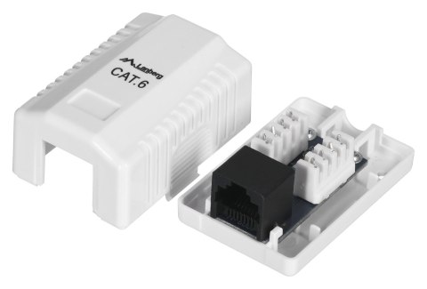 Gniazdo natynkowe Lanberg OU6-0001-W (RJ-45; kat. 6; UTP; kolor biały) Gniazdo natynkowe Lanberg OU6-0001-W (RJ-45; kat. 6; UTP; kolor biały)