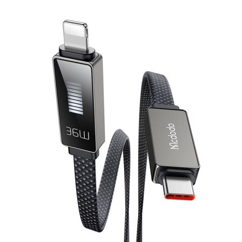 Kabel Mcdodo CA-4960 USB-C do Lightning z wyświetlaczem 36W 1.2m (czarny) Kabel Mcdodo CA-4960 USB-C do Lightning z wyświetlaczem 36W 1.2m (czarny)