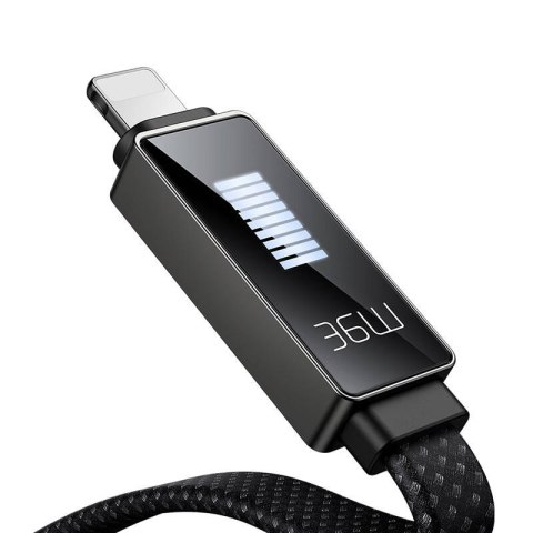 Kabel Mcdodo CA-4960 USB-C do Lightning z wyświetlaczem 36W 1.2m (czarny) Kabel Mcdodo CA-4960 USB-C do Lightning z wyświetlaczem 36W 1.2m (czarny)