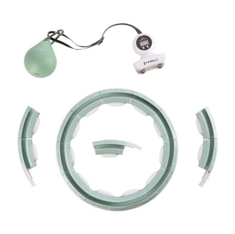 Hula Hop HMS HHM15 z magnesem i obciążeniem zielony + licznik Hula Hop HMS HHM15 z magnesem i obciążeniem zielony + licznik
