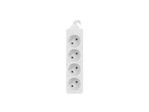 Listwa zasilająca 1,5m, biała, 4 gniazda, kabel wykonany z pełnej miedzi Listwa zasilająca 1,5m, biała, 4 gniazda, kabel wykonany z pełnej miedzi