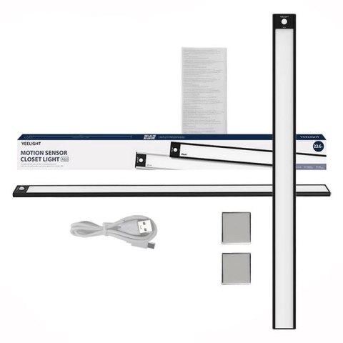 Lampka do szafy z czujnikiem ruchu Yeelight Closet Light 60cm (Czarna) 4000K Lampka do szafy z czujnikiem ruchu Yeelight Closet Light 60cm (Czarna) 4000K