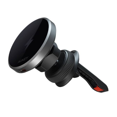 Uchwyt samochodowy na telefon Aukey , HD-MC13 z ładowarką 15W Qi2 (czarny) Uchwyt samochodowy na telefon Aukey , HD-MC13 z ładowarką 15W Qi2 (czarny)