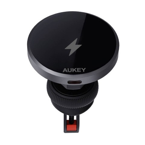 Uchwyt samochodowy na telefon Aukey , HD-MC13 z ładowarką 15W Qi2 (czarny) Uchwyt samochodowy na telefon Aukey , HD-MC13 z ładowarką 15W Qi2 (czarny)