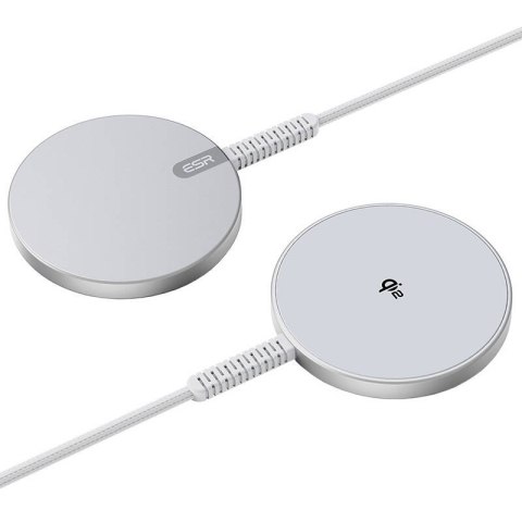Ładowarka bezprzewodowa ESR Qi2 mini (HaloLock)(srebrny) Ładowarka bezprzewodowa ESR Qi2 mini (HaloLock)(srebrny)