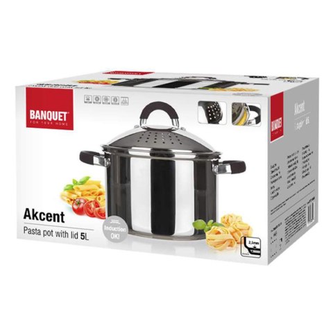 GARNEK 24cm 5L DO GOTOWANIA MAKARONU BANQUET AKCENT GARNEK 24cm 5L DO GOTOWANIA MAKARONU BANQUET AKCENT