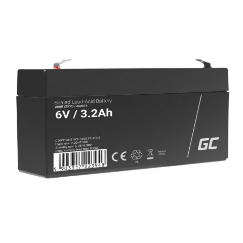 GREEN CELL AKUMULATOR ŻELOWY AGM14 6V 3,2AH GREEN CELL AKUMULATOR ŻELOWY AGM14 6V 3,2AH