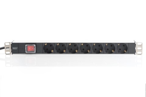 Listwa zasilająca do szaf rack (PDU) 19 cali 7x Schuko Listwa zasilająca do szaf rack (PDU) 19 cali 7x Schuko