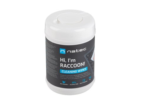 NATEC CHUSTECZKI CZYSZCZĄCE RACCOON 100 SZT. NSC-1796 NATEC CHUSTECZKI CZYSZCZĄCE RACCOON 100 SZT. NSC-1796