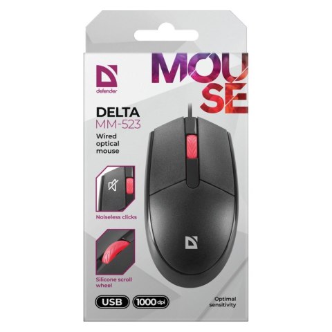 DEFENDER MYSZ DELTA MM-523 CZARNA OPTICAL DEFENDER MYSZ DELTA MM-523 CZARNA OPTICAL