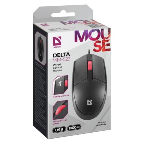 DEFENDER MYSZ DELTA MM-523 CZARNA OPTICAL DEFENDER MYSZ DELTA MM-523 CZARNA OPTICAL