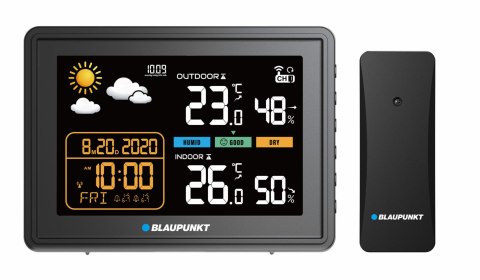 BLAUPUNKT Stacja pogodowa z czujnikiem zewnętrznym WS30BK BLAUPUNKT Stacja pogodowa z czujnikiem zewnętrznym WS30BK