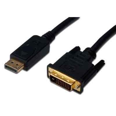 Kabel Assmann AK-340301-020-S (DisplayPort M - DVI-D M; 2m; kolor czarny) Kabel Assmann AK-340301-020-S (DisplayPort M - DVI-D M; 2m; kolor czarny)