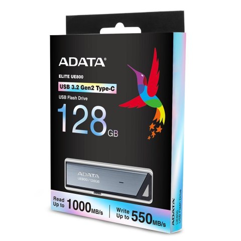 ADATA UE800 pamięć USB 128 GB USB Type-C 3.2 Gen 2 (3.1 Gen 2) Srebrny ADATA UE800 pamięć USB 128 GB USB Type-C 3.2 Gen 2 (3.1 Gen 2) Srebrny