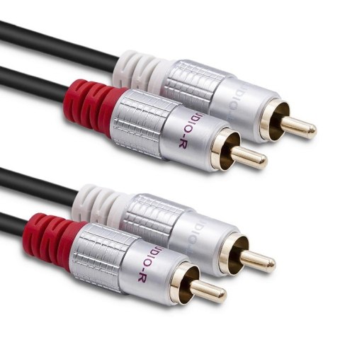 Kabel 2xRCA męski / 2xRCA męski | 3m | czarny Kabel 2xRCA męski / 2xRCA męski | 3m | czarny