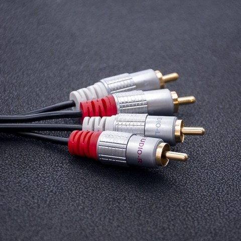 Kabel 2xRCA męski / 2xRCA męski | 3m | czarny Kabel 2xRCA męski / 2xRCA męski | 3m | czarny
