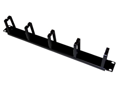 Organizator kabli 1U 19" 5 uchwytów Czarny Organizator kabli 1U 19" 5 uchwytów Czarny