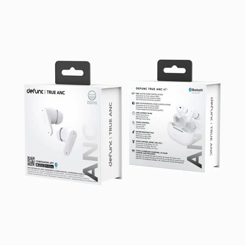 Defunc True Anc Earbuds, In-Ear, Wireless, White Defunc True Anc Earbuds, In-Ear, Wireless, White