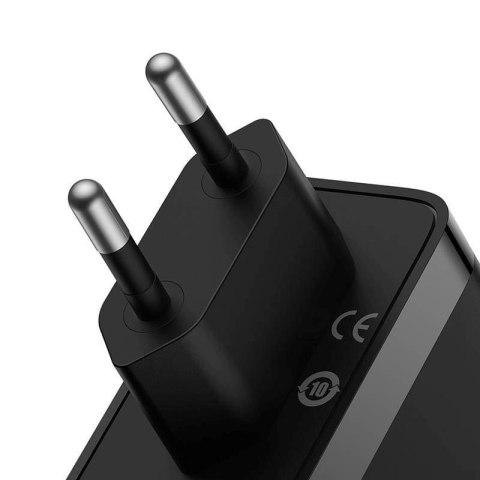 BASEUS ŁADOWARKA SIECIOWA 2X USB-C + USB (CZARNA) BASEUS ŁADOWARKA SIECIOWA 2X USB-C + USB (CZARNA)