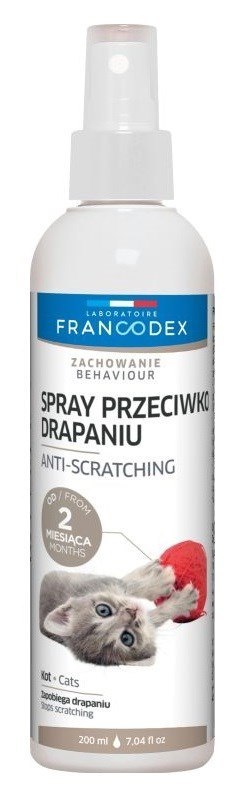 FRANCODEX Spray przeciwko drapaniu przez kociaki i koty 200 ml FRANCODEX Spray przeciwko drapaniu przez kociaki i koty 200 ml