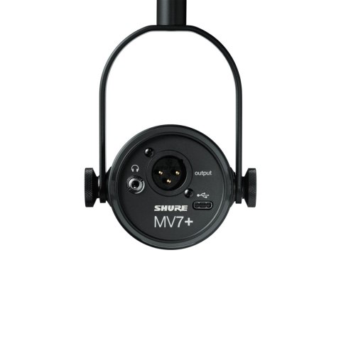 Shure MV7+-K-BNDL - Mikrofon lektorski/wokalny ze złączem XLR/USB-C Czarny + statyw biurkowy GATOR Shure MV7+-K-BNDL - Mikrofon lektorski/wokalny ze złączem XLR/USB-C Czarny + statyw biurkowy GATOR
