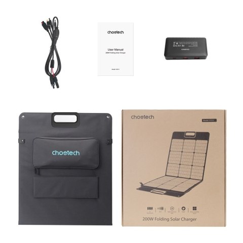 Składana ładowarka solarna Choetech SC011 200W Składana ładowarka solarna Choetech SC011 200W