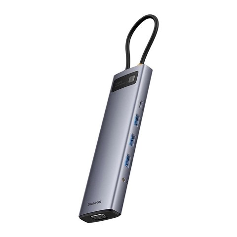 Hub 11w1 Baseus StarJoy Metal Glam Series, USB-C do HDMI +VGA + 3 x USB 3.0 + USB 2.0+USB-C PD + RJ45 + SD/TF +3,5mm Hub 11w1 Baseus StarJoy Metal Glam Series, USB-C do HDMI +VGA + 3 x USB 3.0 + USB 2.0+USB-C PD + RJ45 + SD/TF +3,5mm