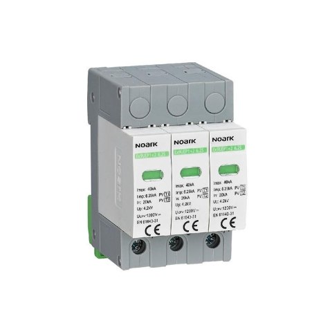 Ogranicznik przep. NOARK, SPD Ex9UEP Noark 1500DC/typ T1+ T2/6.25kA/3 moduły szer. Ogranicznik przep. NOARK, SPD Ex9UEP Noark 1500DC/typ T1+ T2/6.25kA/3 moduły szer.