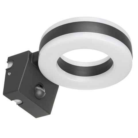 Lampa LED Maclean, ścienna, z czujnikiem PIR, PC+ALU, 20W, 1700lm, IP65, Neutral White 4000K, szara, MCE365