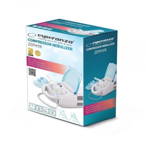 Inhalator kompresorowy Esperanza ZEPHYR ECN002 (kolor biały, kolor błękitny) Inhalator kompresorowy Esperanza ZEPHYR ECN002 (kolor biały, kolor błękitny)