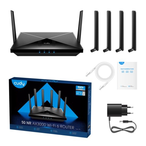 Router CUDY P5_EU LAN Gigabit AX3000 WiFi 6 Mesh 5G Dual SIM Router CUDY P5_EU LAN Gigabit AX3000 WiFi 6 Mesh 5G Dual SIM