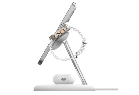 Belkin WIZ009VFWH-V2 - magnetyczna podstawka do ładowania bezprzewodowego 3 w 1 z Qi2 15W, biała Belkin WIZ009VFWH-V2 - magnetyczna podstawka do ładowania bezprzewodowego 3 w 1 z Qi2 15W, biała