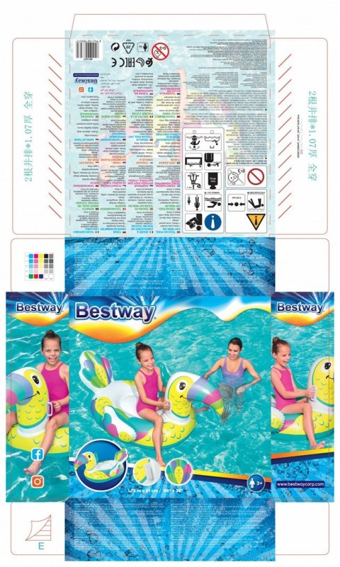 Bestway 41437 pływak basenowy i plażowy Wielobarwny Wzór PCW