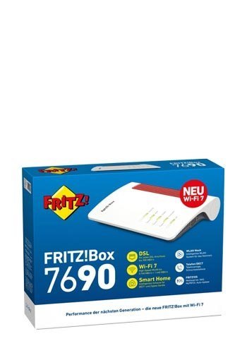 FRITZ!Box 7690 router bezprzewodowy 2.5 Gigabit Ethernet Dual-band (2.4 GHz/5 GHz) Biały FRITZ!Box 7690 router bezprzewodowy 2.5 Gigabit Ethernet Dual-band (2.4 GHz/5 GHz) Biały