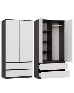 Szafa Malwa SS-90 ANTRACYT BIEL