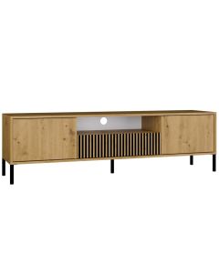 SZAFKA RTV KAMARO 160 DĄB ARTISAN Front ryflowany + Klasyczny