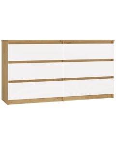 Komoda Malwa M6 140 DĄB ARTISAN BIAŁY