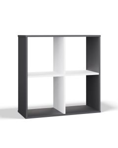 Regał Malax 2x2 ANTRACYT BIAŁY