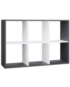 Regał Malax 2X3 ANTRACYT BIAŁY