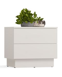 Szafka Nocna AMBER 2S Stolik Nocny 2 Szuflady Do Sypialni KASZMIR Beż