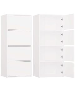 Komoda ALMA BIAŁA Szafka 4 Drzwi 4 Półki