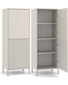 Witryna KAMARO 2DK SLIM/GŁADKI KASZMIR Lamele Front Ryflowany + Klasyczny