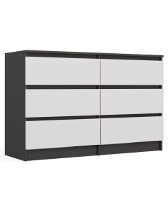 Komoda Malwa M6 120 ANTRACYT / BIAŁY