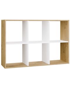 Regał Malax 2X3 DĄB ARTISAN BIAŁY