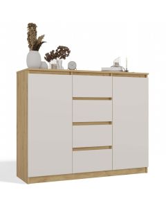 Komoda Malwa 2D4S 120 DĄB ARTISAN KASZMIR BEŻ