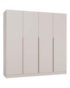 SZAFA SENSO 4D 200 CM 4 DRZWI ZŁOTE UCHWYTY DO SALONU SYPIALNI KASZMIR BEŻ