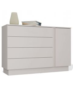 Komoda AMBER 1D4S Szafka 1 Drzwi 4 Szuflady Do Sypialni Salonu KASZMIR Beż