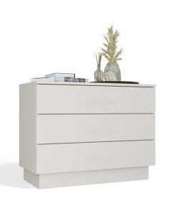 Komoda AMBER 3S Szafka 3 Szuflady Do Sypialni Salonu KASZMIR Beż